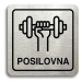 Accept Piktogram "posilovna" (80 × 80 mm) (stříbrná tabulka - černý tisk)