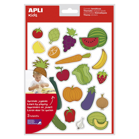 APLI samolepky - Ovoce/Zelenina, 3 listy