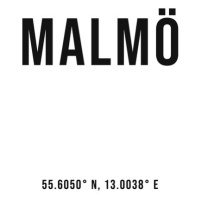 Ilustrace Malmo simple coordinates, Finlay & Noa, 30x40 cm