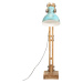 vidaXL Stojací lampa 25 W modrá patina 33 x 25 x 130–150 cm E27