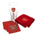 FOREVER COLLECTIBLES Arsenal FC: Wordmark - sklenice s podtácky a ručníkem