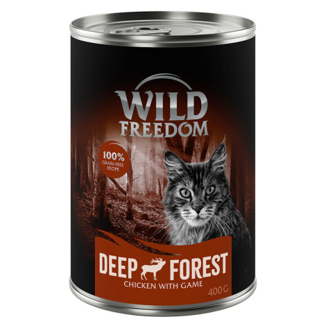 Wild Freedom Adult 6 x 400 g - bez obilovin - Deep Forest - zvěřina & kuře