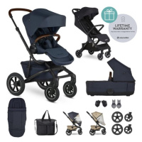 EASYWALKER Kombinovaný kočárek Jimmey Indigo Blue XXL AIR + RWS + Jackey Shadow Black