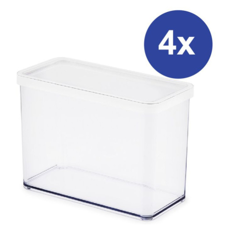 Krabička SET LOFT, 4 x 2, 1 l, bílá Rotho