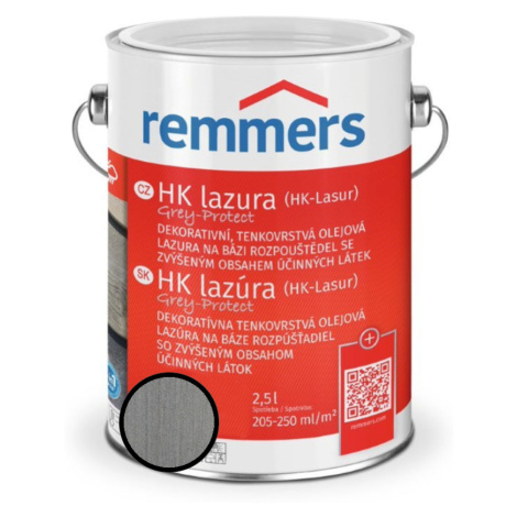 Lazura tenkovrstvá HK Lazura Grey Protect platinová, 2,5 l REMMERS