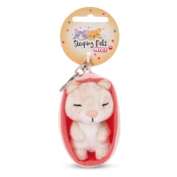 NICI 48840 Plyšová klíčenka Sleeping Pets kočka 8cm s fleky