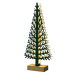 ACA Lighting dřevěná dekorace vánoční stromek zelený velký 10 LED na baterie (2xAA) teplá bílá I