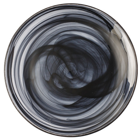 Talíř mělký černý 21 cm - Elements Glass S-art