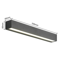 Arcchio Arcchio LED venkovní nástěnné svítidlo Lengo, CCT, 50 cm, 2 světla