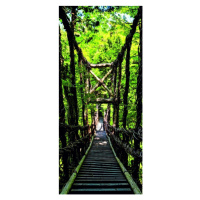 FTN V 2937 Vliesová fototapeta dveřní Forest bridge, velikost 90 x 202 cm