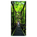 FTN V 2937 Vliesová fototapeta dveřní Forest bridge, velikost 90 x 202 cm