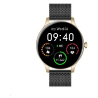 Garett Smartwatch Classy zlato-černá, ocel