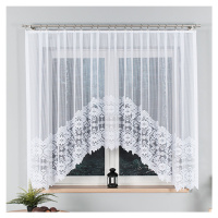 Dekorační oblouková krátká záclona na žabky SERAFINA 160 bílá 310x160 cm MyBestHome