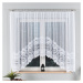 Dekorační oblouková krátká záclona na žabky SERAFINA 160 bílá 310x160 cm MyBestHome