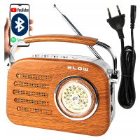 Kuchyňské Rádio Retro Stavební Přenosné Síťové Bluetooth Fm Na Baterie