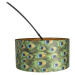 Botanická oblouková lampa černý sametový odstín páv design 50 cm - XXL