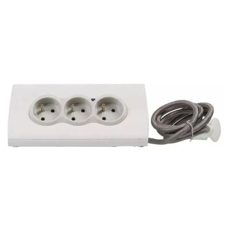 LEGRAND prodlužovací kabel 1,5 m / 3 zásuvky / s USB / bilá-šedá / PVC / 1,5 mm2 1920110007