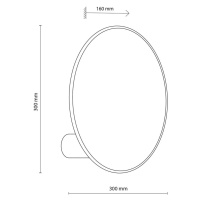 TK Lighting Nástěnné svítidlo Pulse, jutové stínidlo, přírodní hnědá, Ø 30 cm