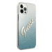 Guess GUHCP12LPCUGLSBL hard silikonové pouzdro iPhone 12 Pro MAX 6.7" blue Glitter Gradient Scri