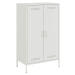 vidaXL Skříň highboard bílá 68 x 39 x 113 cm ocel