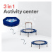Trampolína Activity Center 3-in-1 Blue smarTrike skládací kulatá s obvodem 92 cm s rukojetí bazé