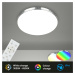 BRILONER RGB-CCT LED stropní svítidlo, pr. 35,5 cm, 18W, 1850 lm, chrom IP44 BRILO 3679-018