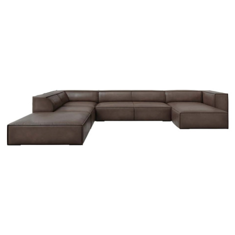 Hnědá kožená rohová pohovka (levý roh) Madame – Windsor & Co Sofas