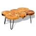Konferenční stolek 35 cm 6 dřevěných koláčů sheeshamové dřevo