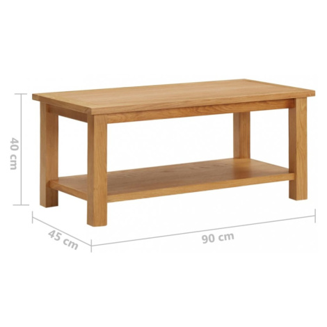Konferenční stolek masivní dubové dřevo Dekorhome 90x45x40 cm,Konferenční stolek masivní dubové 