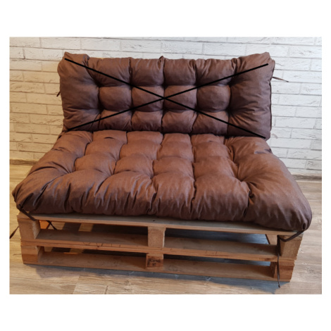 Paletový prošívaný sedák ALEX 120x80 cm, barva HNĚDÁ, Mybesthome