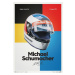 Umělecký tisk Michael Schumacher - Helmet - 1991, 50 × 70 cm