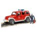 BRUDER 02528 Jeep Wrangler Hasiči s figurkou