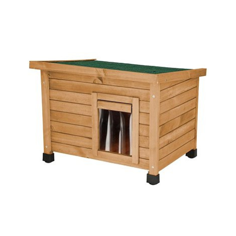 Kerbl Dřevěná bouda pro kočky Rustica, 57 × 45 × 43 cm