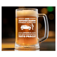 Dekorant Pivní půllitr pro automechanika JSEM BLÁZEN