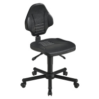 meychair Pracovní otočná židle pro velká zatížení, zatížitelná až 160 kg, s kolečky, rozsah přes