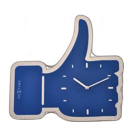 Designové nástěnné hodiny 3072bl Nextime Facebook Like 42cm FOR LIVING