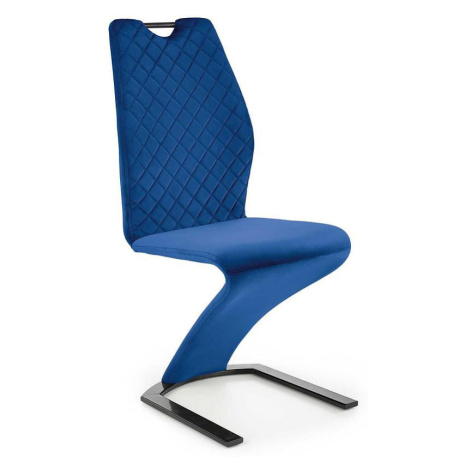 Židle K442 látka/kov tmavě modrá 46x61x102 BAUMAX