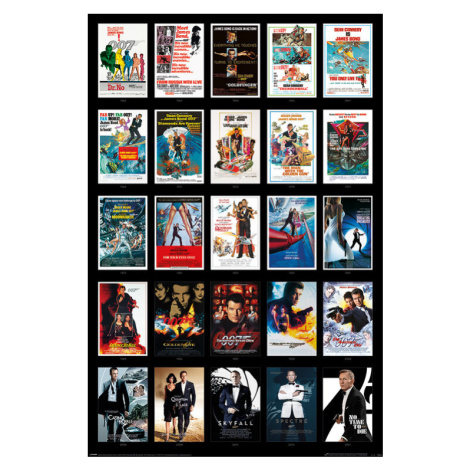 Plakát, Obraz - James Bond - 25 Films, (61 x 91.5 cm) Pyramid