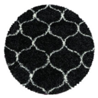 Ayyildiz koberce Kusový koberec Salsa Shaggy 3201 anthrazit kruh - 120x120 (průměr) kruh cm