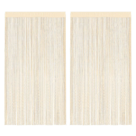 vidaXL Provázkové záclony, 2 ks, 100x250 cm, krémová