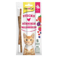 GimCat Superfood DuoSticks s kuřecím masem a lesními plody 12× 3 ks