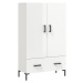 vidaXL Skříň highboard lesklá bílá 69,5 x 31 x 115 cm kompozitní dřevo