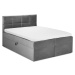 Šedá boxspring postel s úložným prostorem 160x200 cm Mimicry – Mazzini Beds