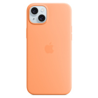 Apple silikonový kryt s MagSafe na iPhone 15 Plus sorbetově oranžová