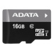 Paměťová karta ADATA 16GB MicroSDHC class 10, 50MB/s s adaptérem