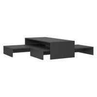 SHUMEE Sada konferenčních stolků šedá 100 × 100 × 26,5 cm dřevotříska, 806797