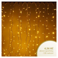 DecoLED LED světelná záclona, 1x7m, teple bílá, 600 diod, IP67 CLNX0107W