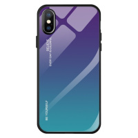 Gradient Glass tvrzené temperované ochranné sklo na zadní část na iPhone XR green-purple