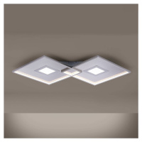 Paul Neuhaus LED stropní světlo Amara, dva čtverce, stříbrná