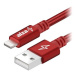 AlzaPower AluCore USB-A to Lightning MFi (C189) 3m červený